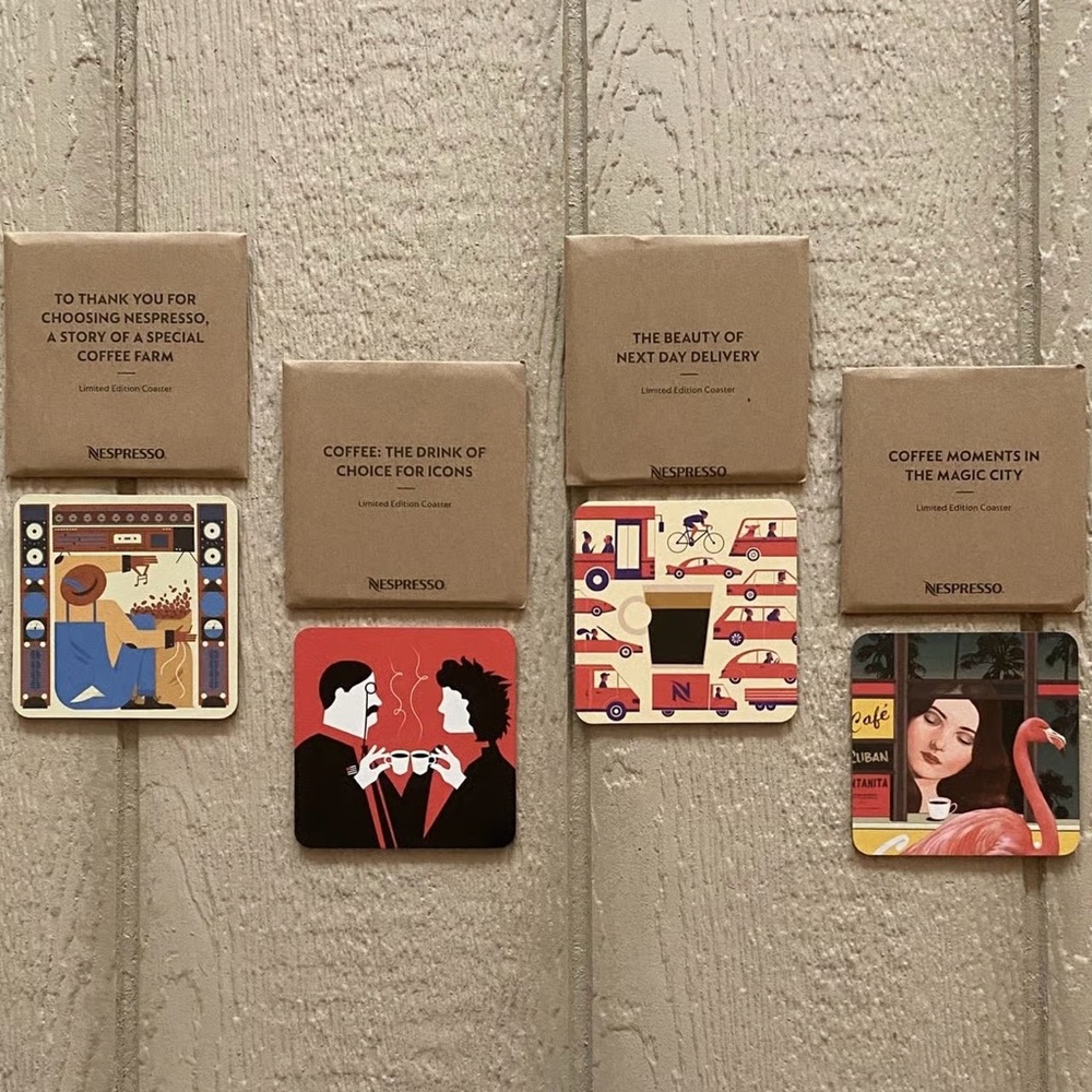 Nespresso Coffee Quote Coasters Set - Picture 3 of 4